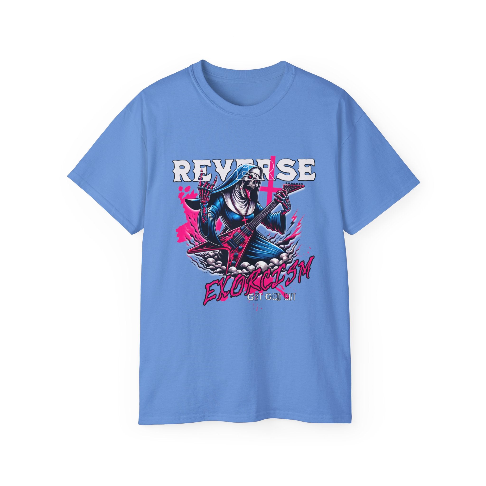 Reverse Exorcism - Unisex Cotton Tee (Front) - Damned Threads